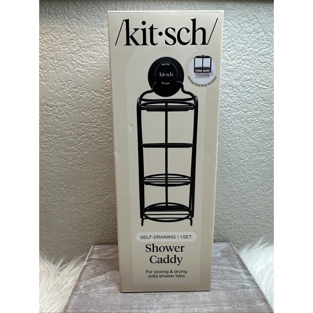 $23‎ 🌙 Kitsch Self Draining Shower Caddy w/ Suction Cup Rust Proof NEW